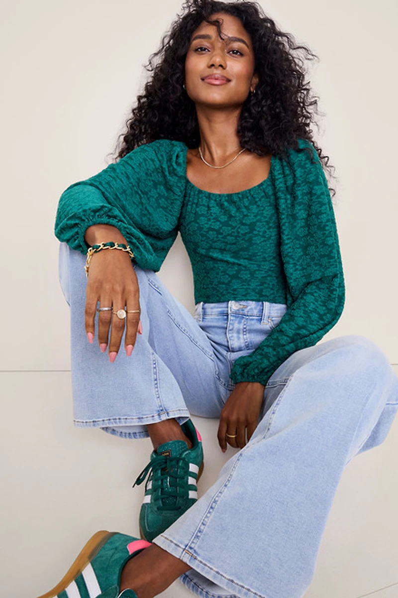 Jane Balloon Sleeve Bodysuit