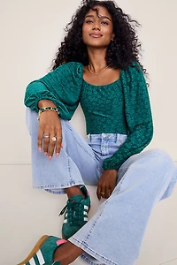 Jane Balloon Sleeve Bodysuit