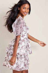 Janis Floral Tiered Mini Dress
