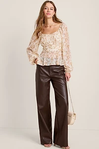 Elena Toile Print Blouse