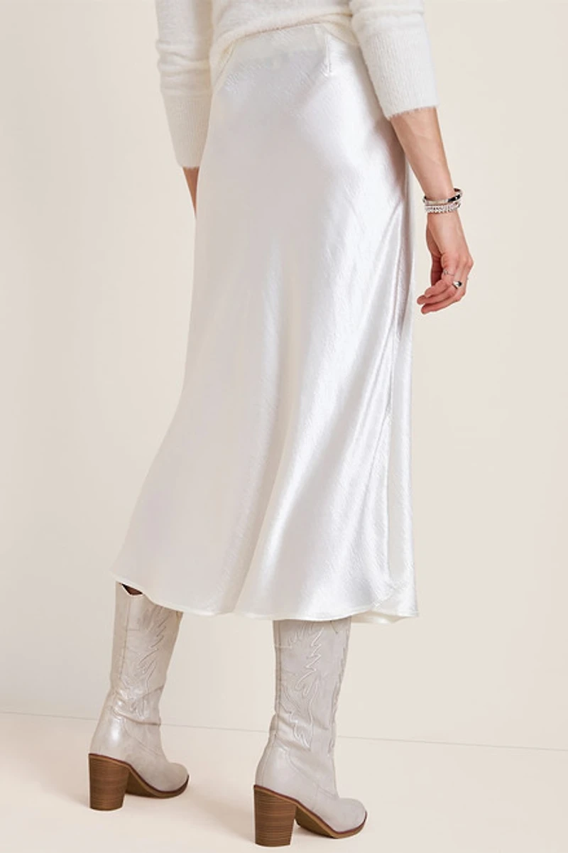 Grace Satin Midi Skirt
