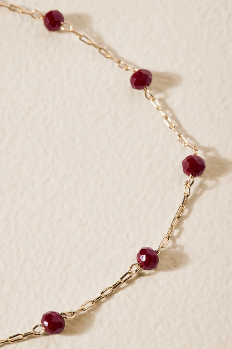 Gabbie Bead Station Necklace