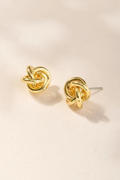 Brittany Metal Knot Stud Earrings