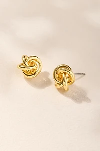 Brittany Metal Knot Stud Earrings