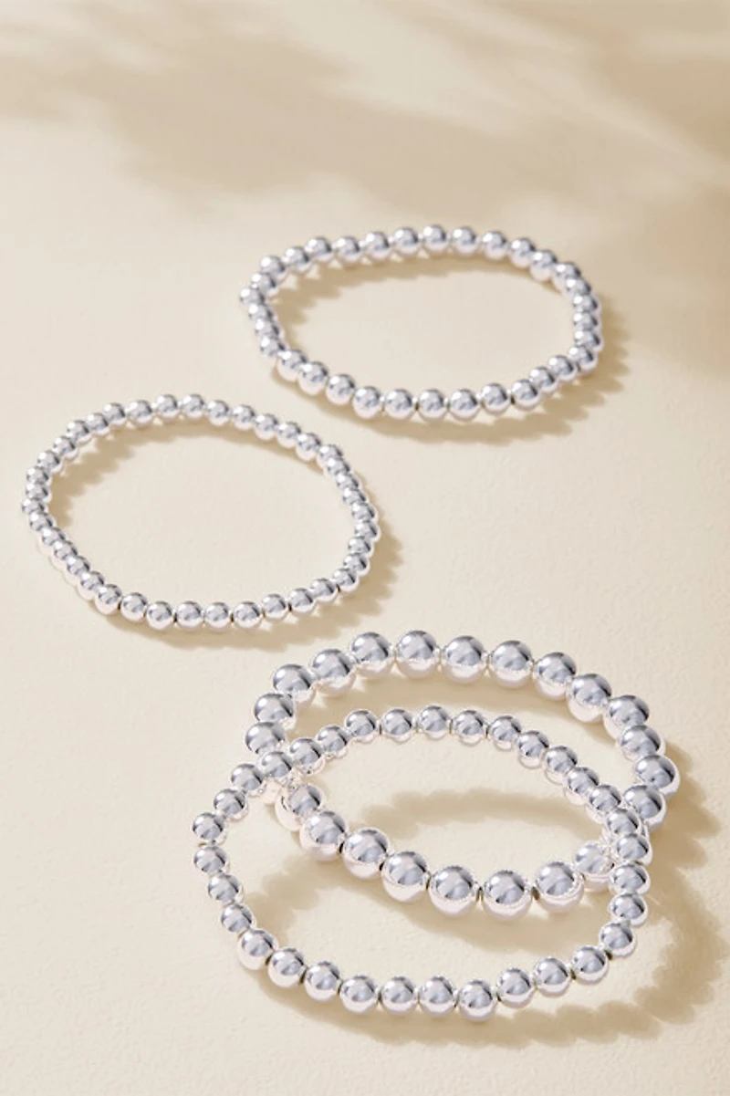 Coutney Metal Beaded Bracelet Set