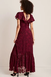 Mindy Floral Jacquard Maxi Dress