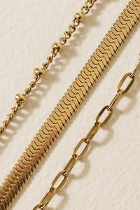 Lea Gold Layered Chain Necklace