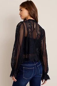 Aisha Long Sleeve Lace Blouse