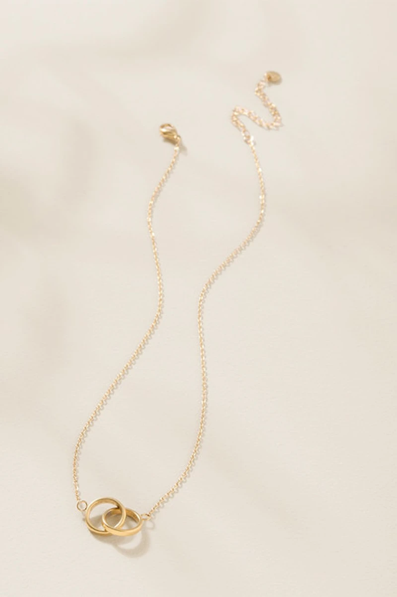 Tina Gold Interlocked Pendant Necklace
