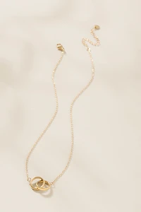 Tina Gold Interlocked Pendant Necklace