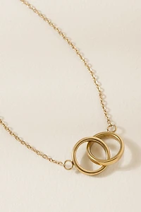 Tina Gold Interlocked Pendant Necklace