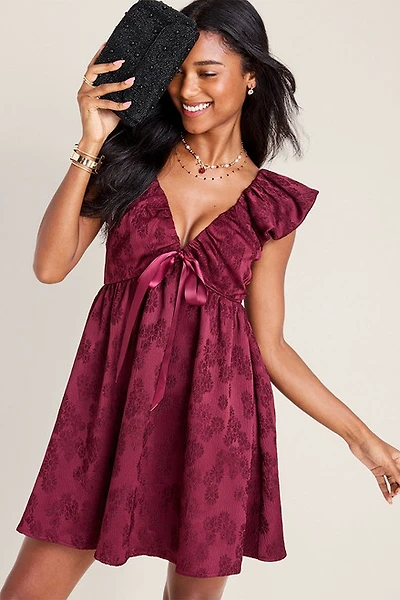 Sofia Jacquard Mini Dress