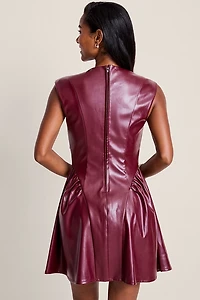 Camila Faux Leather Mini Dress
