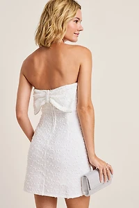 Angelina Bow Back Strapless Mini Dress