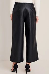 Vanessa Faux Leather Culotte Pants
