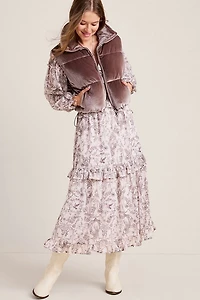 Natalie Velvet Puffer Vest