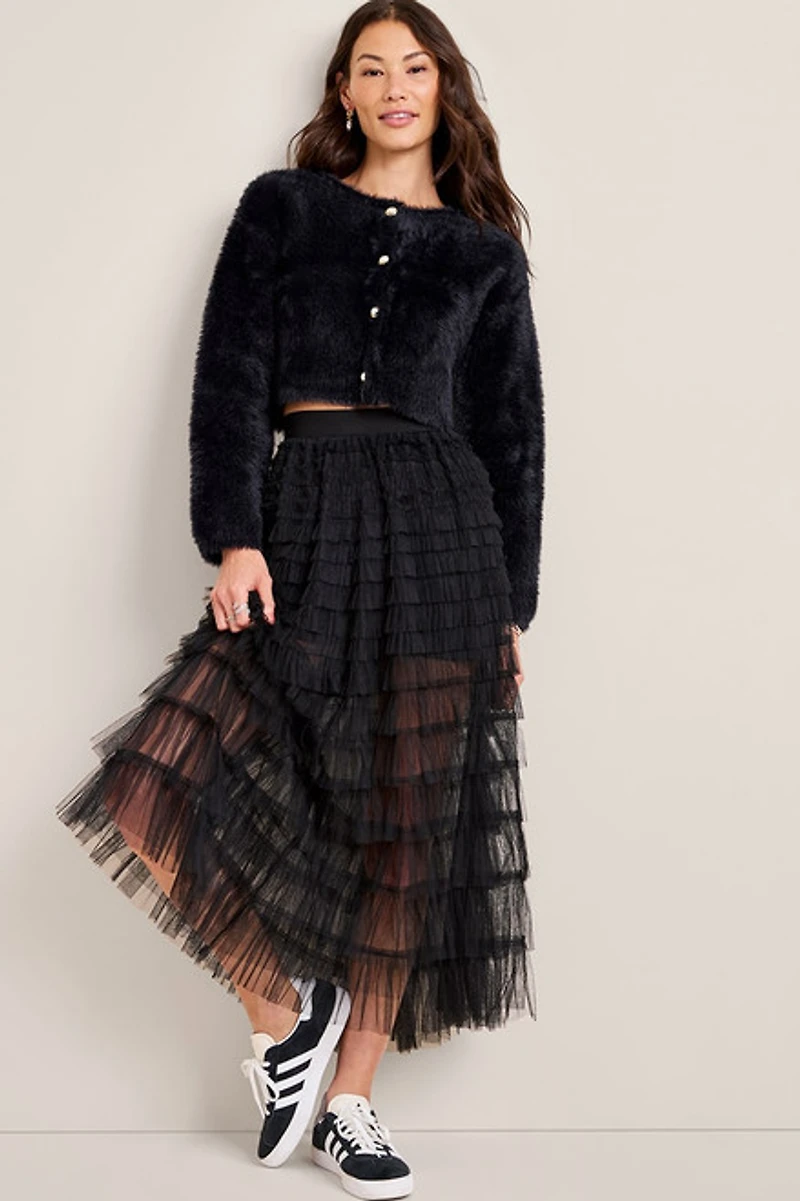 Rachael Tiered Tulle Maxi Skirt