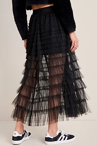 Rachael Tiered Tulle Maxi Skirt