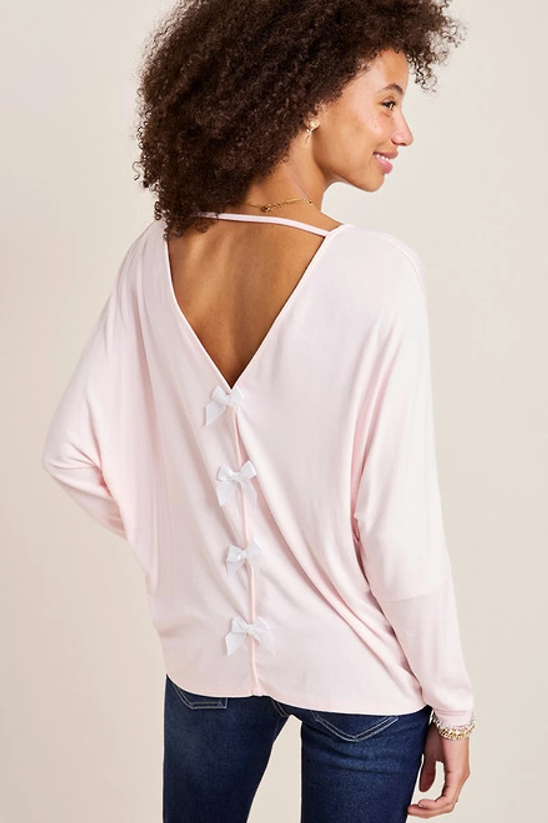Eva Bow Back Dolman Top