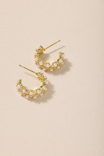 Lacey Bagguette Pearl Braid Earrings