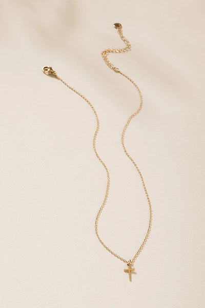 Donna Gold Cross Pendant Necklace