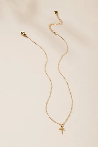 Donna Gold Cross Pendant Necklace