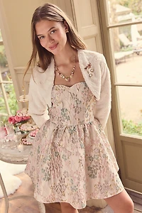 Diane Strapless Floral Mini Dress