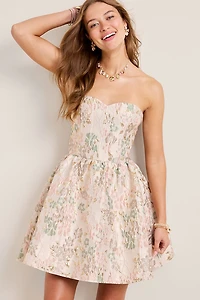 Diane Strapless Floral Mini Dress