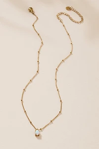Jan Stainless Steel Opal Pendant Necklace