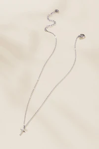 Ivy Stainless Steel Cross Pendant Necklace