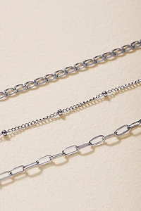 Jana Stainless Steel Silver Chain Bracelet Set