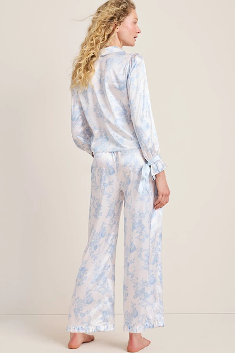 Connie Floral Satin Pajama Set