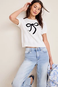 Kasey Intarsia Bow Sweater Tee