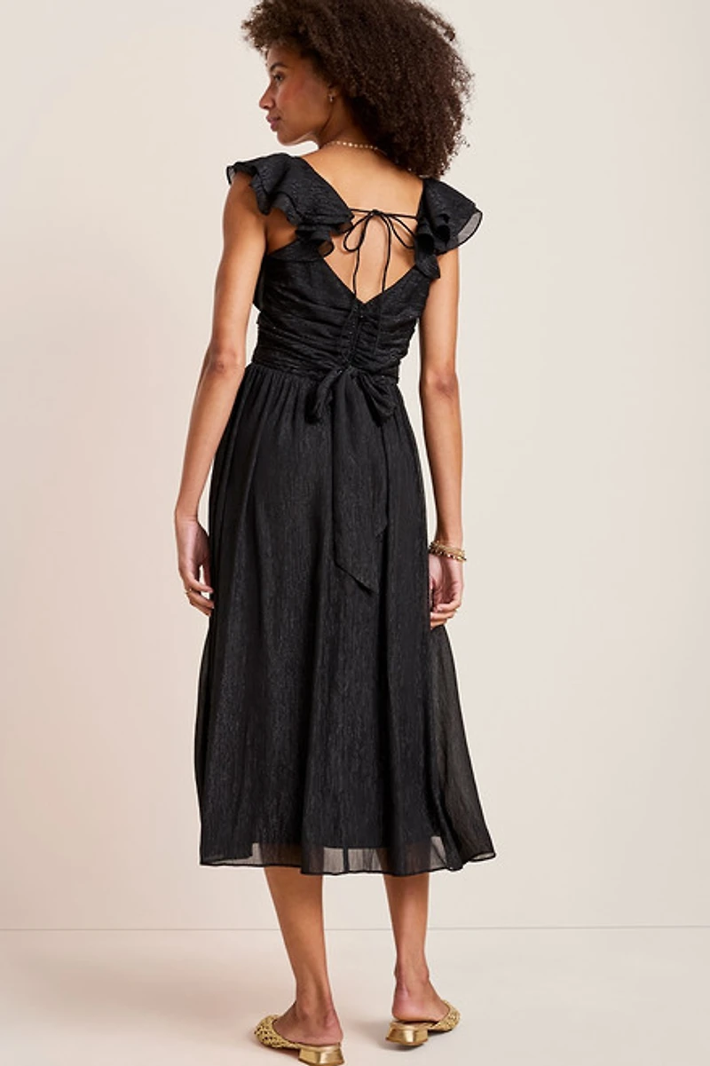 Juliette Ruffle Sleeve Midi Dress