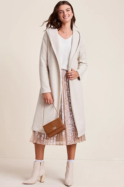 Samantha Hooded Wrap Coat