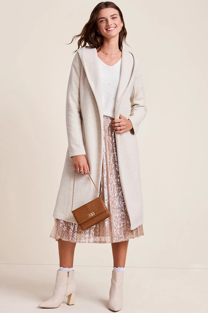 Samantha Hooded Wrap Coat