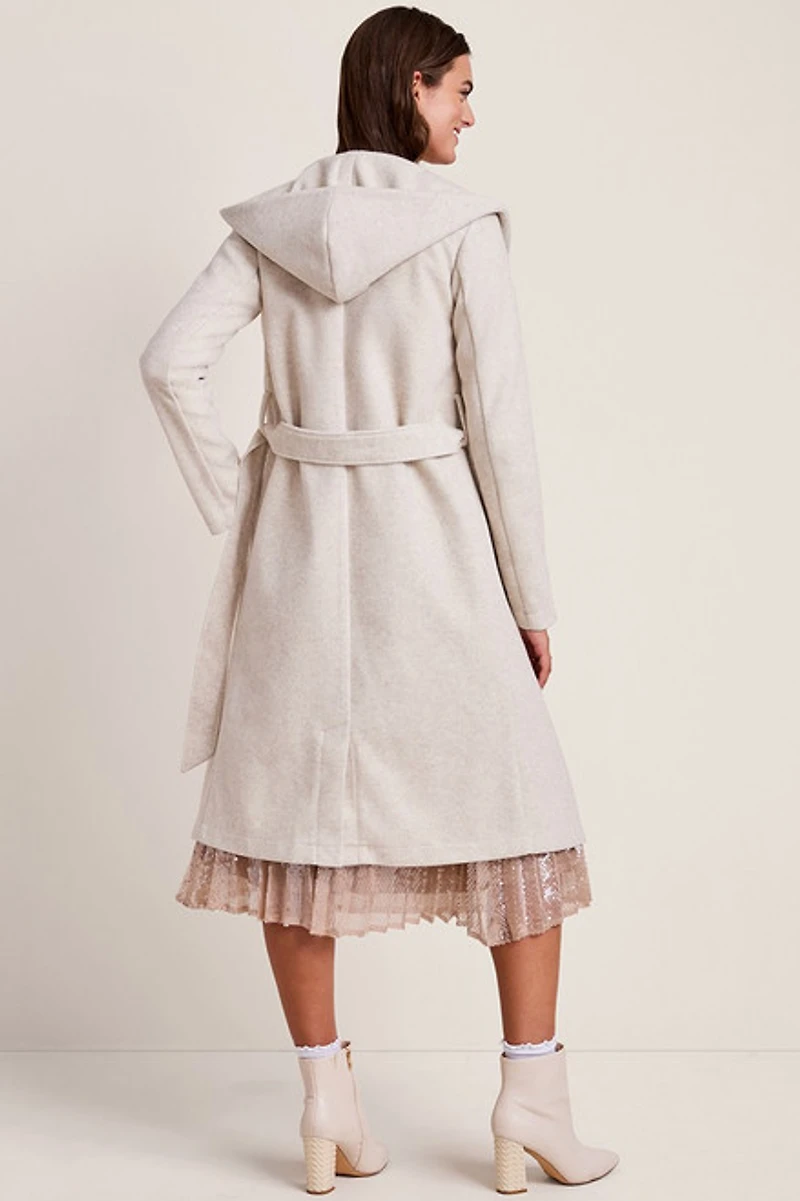 Samantha Hooded Wrap Coat