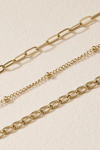 Jana Stainless Steel Gold Chain Bracelet Set