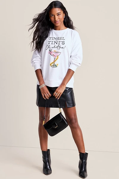 Tinsel And Tinis Graphic Sweatshirt