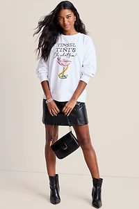 Tinsel And Tinis Graphic Sweatshirt