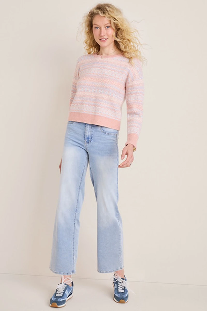 Lydia Mixed Stripe Pullover Sweater