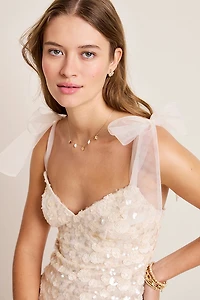 Margot Sequin Tie Strap Mini Dress