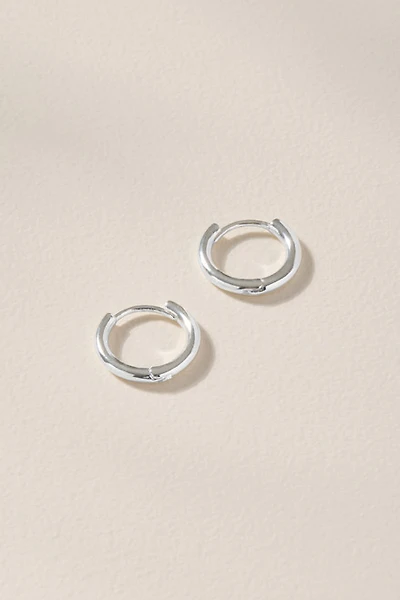 Huggie Hoop Charm Earring Base Silver