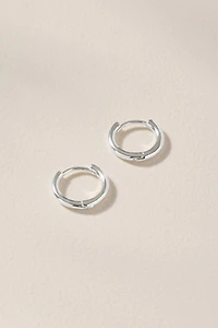 Huggie Hoop Charm Earring Base Silver