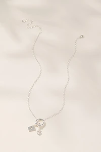 Cluster Charm Necklace Base Silver