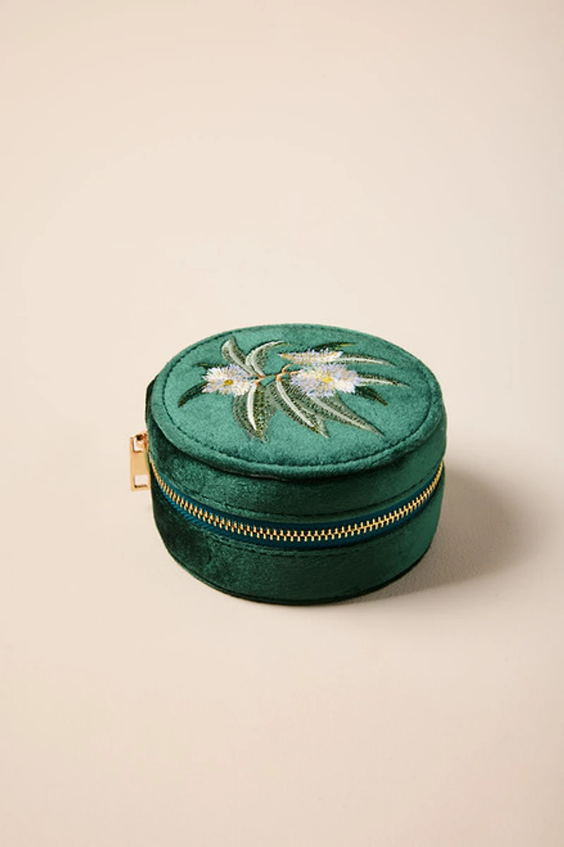 Joni Velvet Floral Jewelry Box