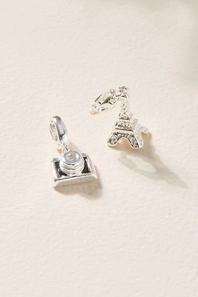 Eiffel Tower and Camera Charm Set Silver