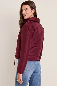 Macy Tie Front Puffer Jacket