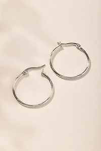 Clare Stainless Steel Hinge Hoop Earrings