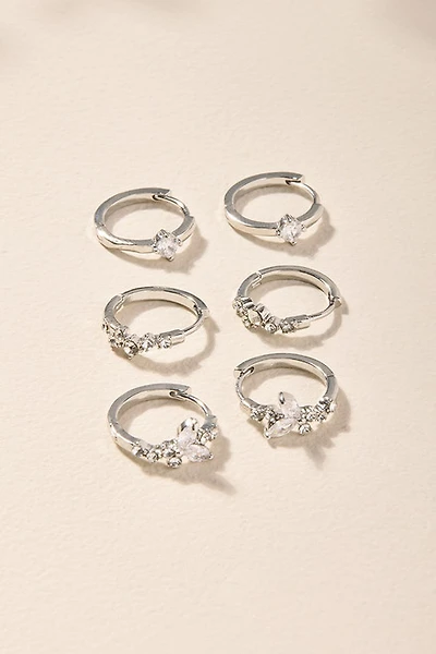 Kim Crystal Hoop Earring Set